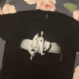 billie eilish “when we all fall asleep, where do we go?” t shirt merch